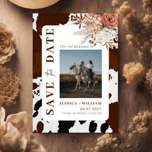 Invitación La boda de Rustic Western Photo Cowboy salva la fe