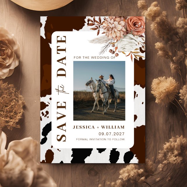 Invitación La boda de Rustic Western Photo Cowboy salva la fe (Subido por el creador)