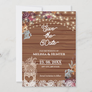Invitación La boda de una jara de aliento de un bebé rústico