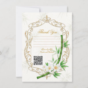 Invitación La boda del jardín de bambú imperial tropical