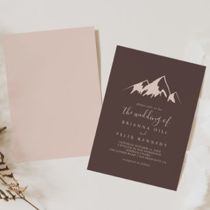 Invitación La Boda Del País Montañoso Claro De