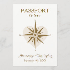 Invitación La boda del pasaporte invita - a tema del viaje