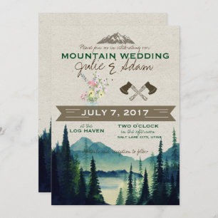 Invitación La boda/el fiesta de la montaña invita