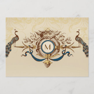 Invitación La boda elegante del vintage del monograma del