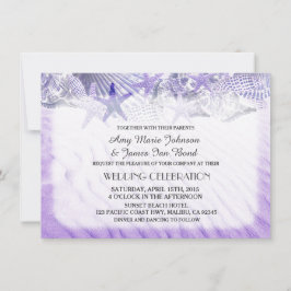 Invitación La boda en la playa de arena fina invita a la conc