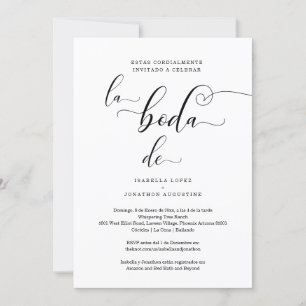 Invitación La boda española invita a todos en un solo registr