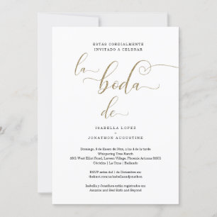 Invitación La boda española invita a todos en un solo registr