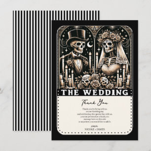 Invitación LA BODA Esqueletos de Tarot Novia y Novio
