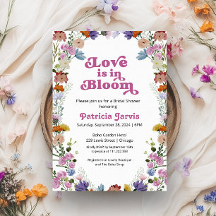 Invitación La boda está en flor Novia Regadera Flor silvestre