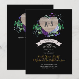 Invitación La boda eterna del corazón invita a la floral mora