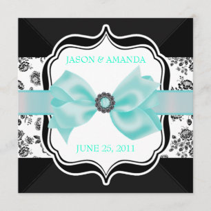 Invitación La boda floral del damasco invita con el arco
