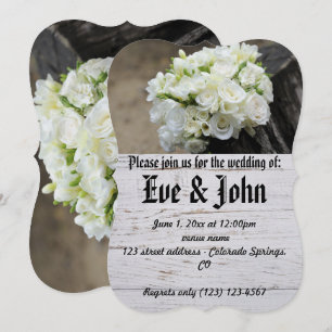 Invitación La boda florece el destino del destino romántico