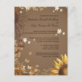 Invitación La boda formal de los girasoles elegantes invita