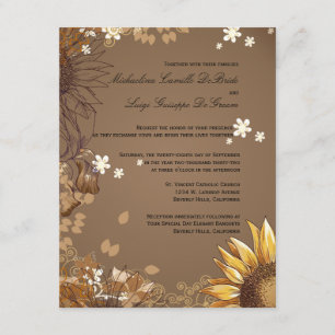 Invitación La boda formal de los girasoles elegantes invita