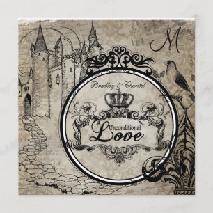 Invitación La boda incondicional del amor del damasco de