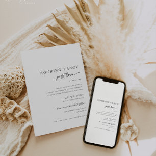 Invitación La boda íntima no invita a nada más que a amar