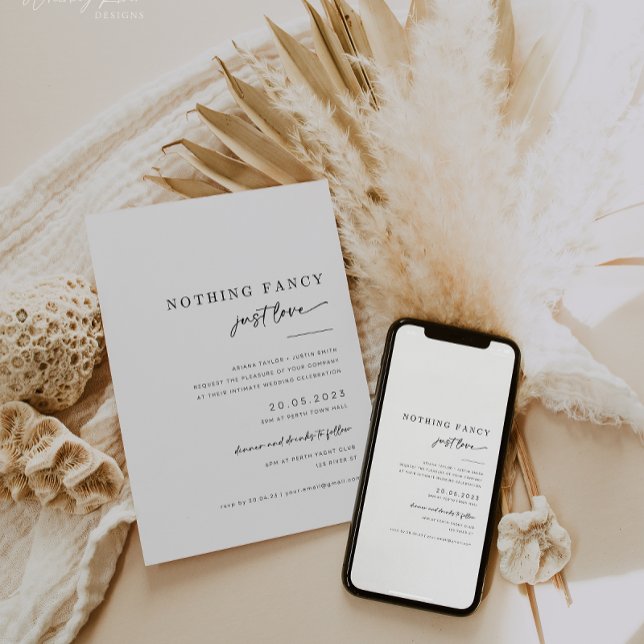 Invitación La boda íntima no invita a nada más que a amar (Subido por el creador)