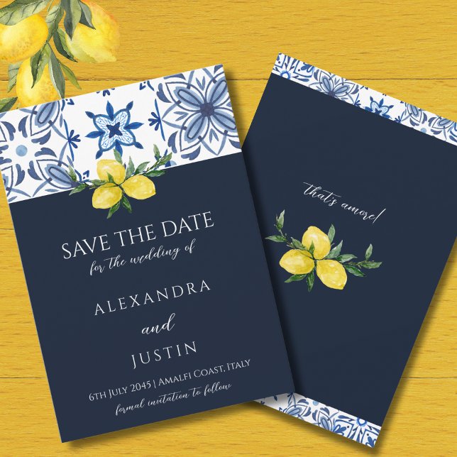 Invitación La boda italiana de la marina en el Mediterráneo s (Subido por el creador)