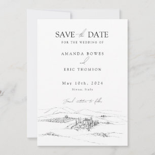 Invitación La boda italiana salva la fecha