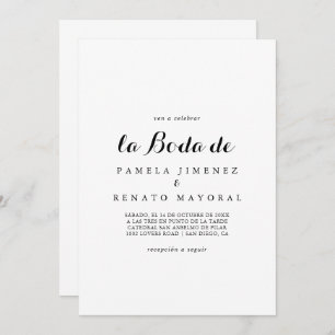 Invitación La boda Minimalista simple