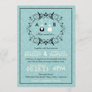 Invitación La boda moderna de Cakepop del amor más dulce