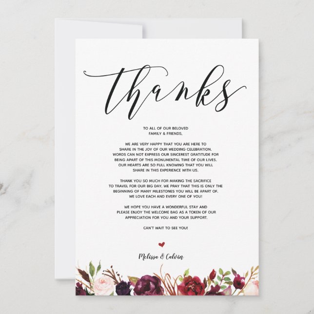 Invitación La boda moderna le agradece cardar v1 (Anverso)