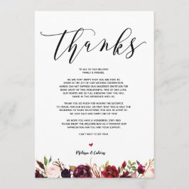 Invitación La boda moderna le agradece cardar v1