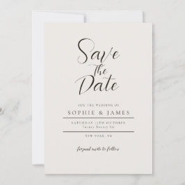 Invitación La boda neutral Minimalista moderna salva la fecha
