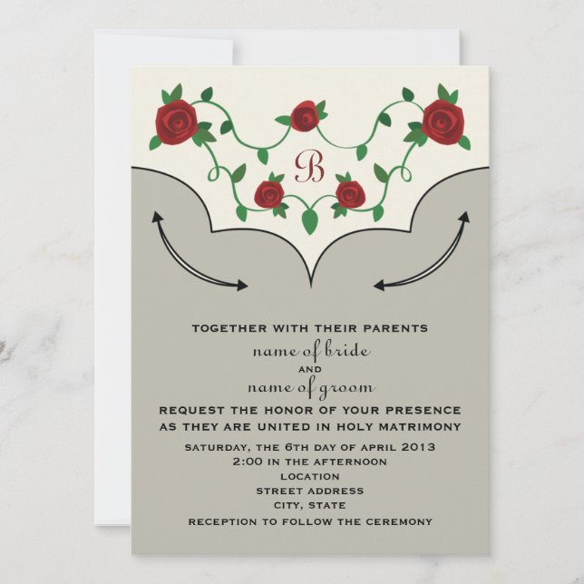 Invitación La boda occidental de la camisa invita (Anverso)