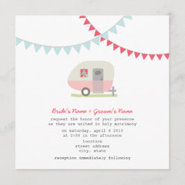 Invitación La boda rosada retra del remolque invita