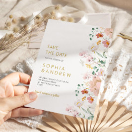 Invitación La boda rústica de las flores silvestres salva la 