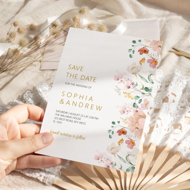 Invitación La boda rústica de las flores silvestres salva la  (Subido por el creador)