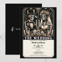 LA BODAS Esqueletos de Tarot Novia y Novio