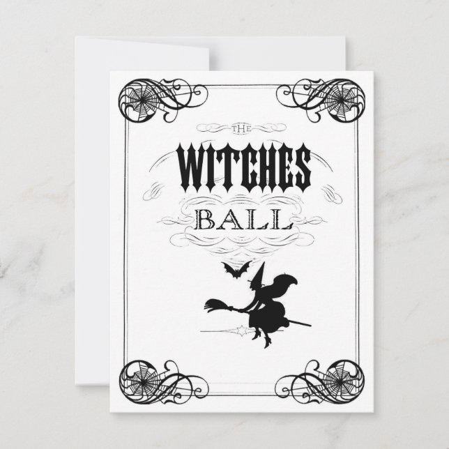 Invitación La bola de bruja de Fiesta disfrazado de Halloween (Anverso)
