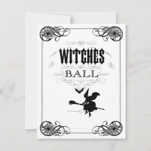 Invitación La bola de bruja de Fiesta disfrazado de Halloween