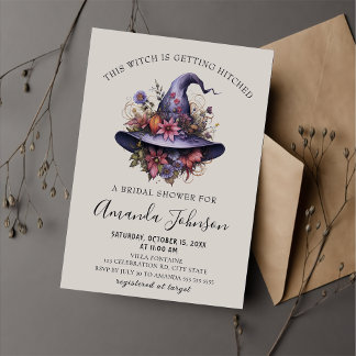 Invitación La bruja se está volviendo la ducha de novia hallo