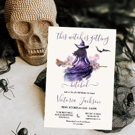 Invitación La bruja se está volviendo la ducha de novia hallo