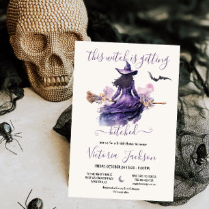 Invitación La bruja se está volviendo la ducha de novia hallo