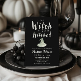 Invitación La bruja se está volviendo negra en caída de novia