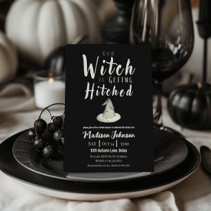 Invitación La bruja se está volviendo negra en caída de novia