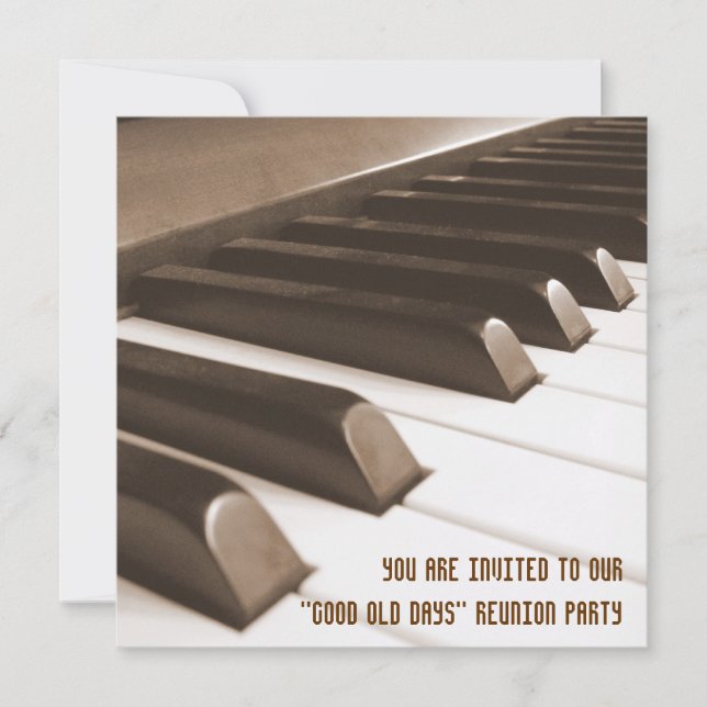 Invitación La buena vieja reunión de los días invita (Anverso)