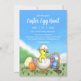 Invitación La búsqueda del huevo de la gallina de Pascua
