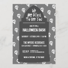 Invitación La cabeza de Halloween está muriendo por verte