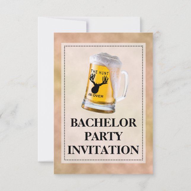 Invitación La cacería terminó en la fiesta del bachiller (Reverso)