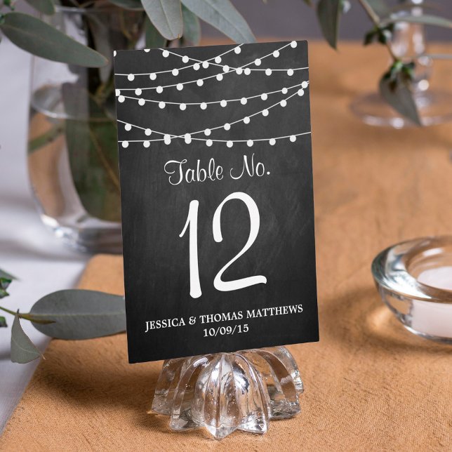 Invitación La Cadena Se Ilumina En La Colección Boda Chalkboa (Subido por el creador)