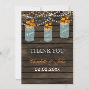 Invitación La caída de Barnwood deja jarras de masón Gracias