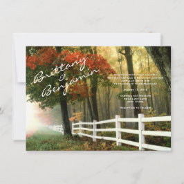 Invitación La caída de los árboles del otoño deja