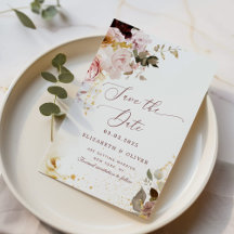 La caída de oro de Borgoña elegante Guardar fecha