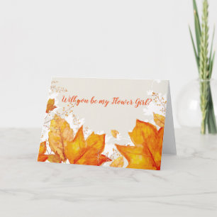Invitación La caída del otoño deja al florista