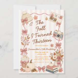 Invitación La caída que cumplí trece años cumpleaños 13